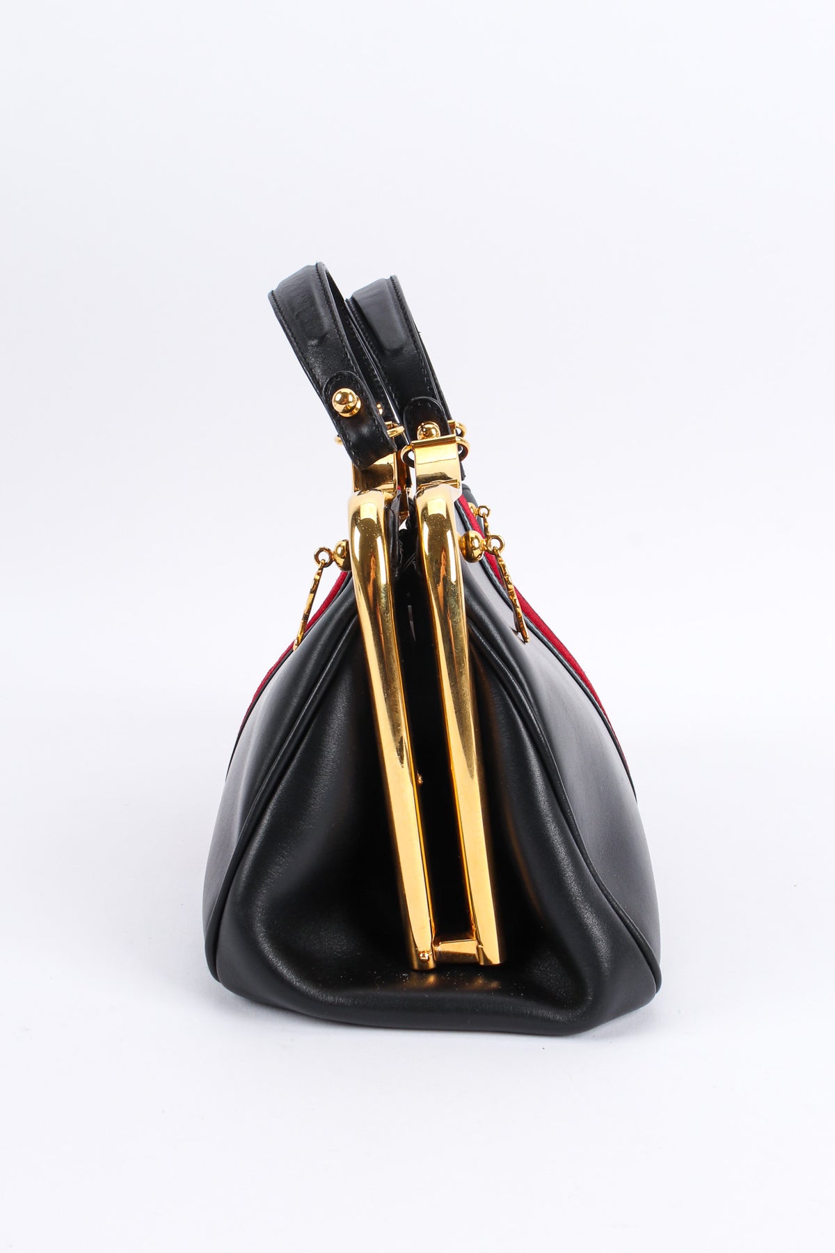 Vintage Roberta di Camerino Leather Velvet Mini Doctor Bag