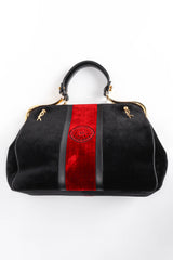 Vintage Roberta Di Camerino Velvet Stripe Frame Bag front flat @ Recess Los Angeles