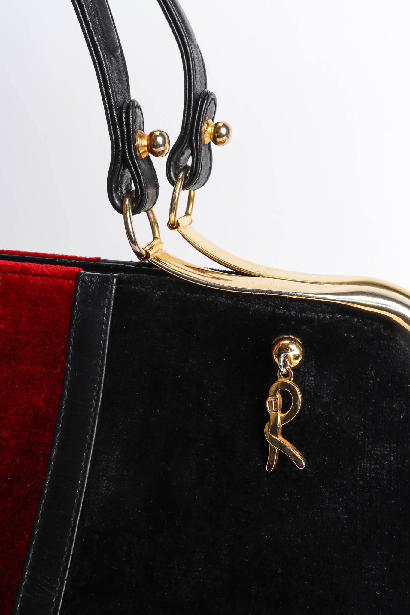Vintage Roberta Di Camerino Velvet Stripe Frame Bag R charm @ Recess Los Angeles