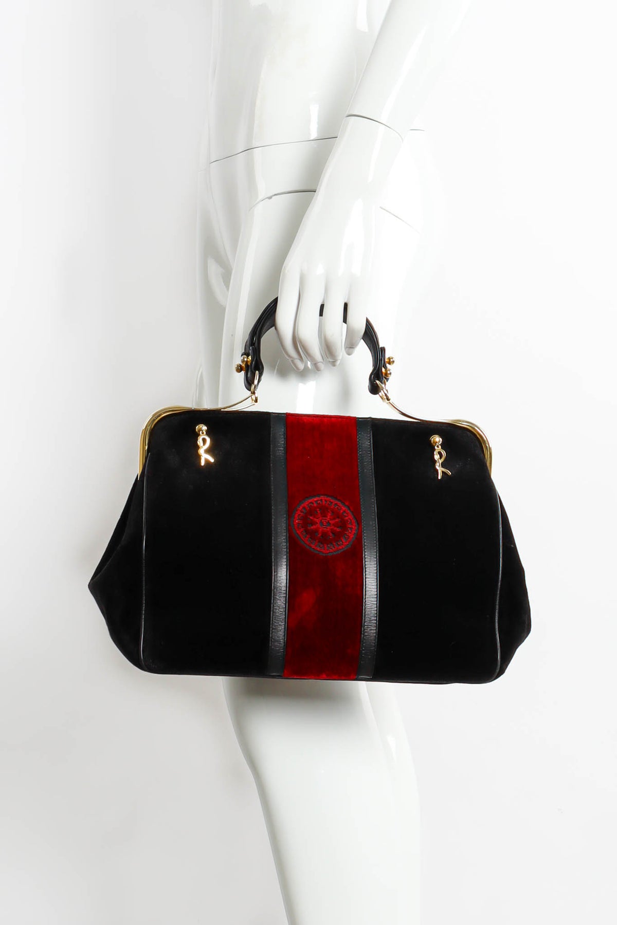 Vintage Roberta Di Camerino Velvet Stripe Frame Bag – Recess