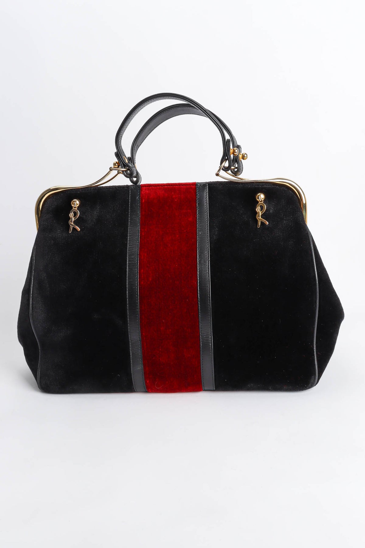 Vintage Roberta Di Camerino Velvet Stripe Frame Bag – Recess