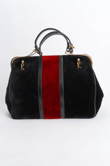 Vintage Roberta Di Camerino Velvet Stripe Frame Bag back @ Recess Los Angeles