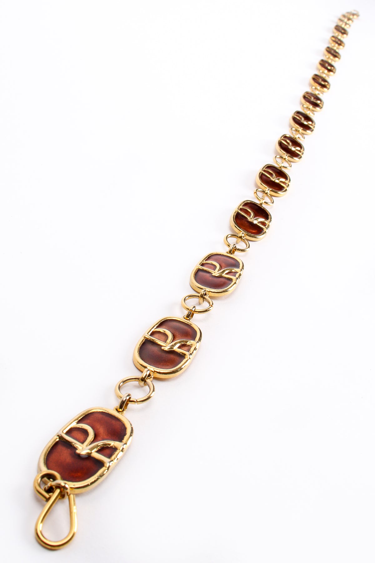 Vintage Roberta di Camerino Enamel R Logo Chain Belt  display picture 1