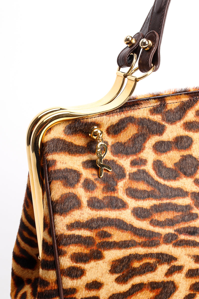 Vintage Roberta di Camerino Leopard Pony Hair Frame Handbag charm at Recess Los Angeles