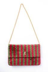 Vintage Roberta di Camerino Striped Velvet Clutch Bag at Recess Los Angeles