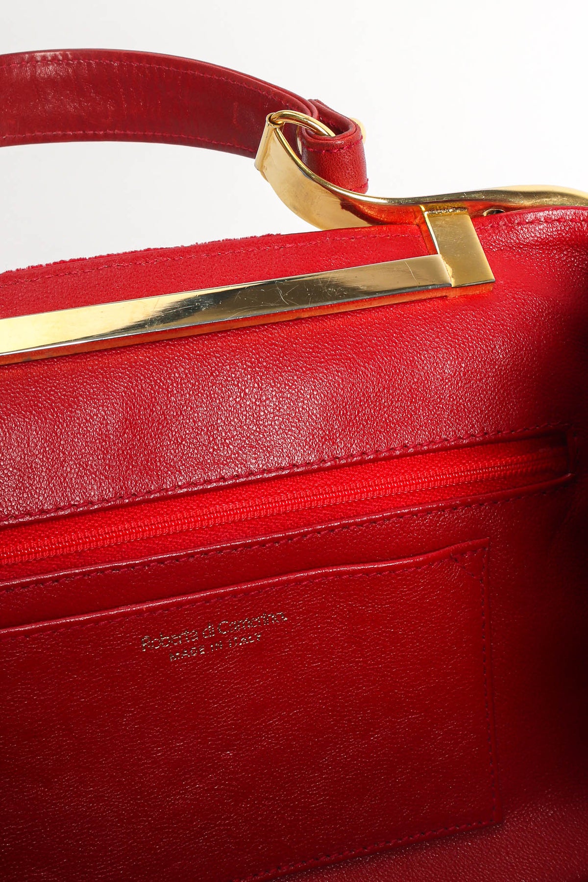 Vintage Roberta Di Camerino Mini Caravel Leather Frame Bag – Recess