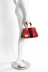 Vintage Roberta Di Camerino Mini Caravel Leather Frame Bag on mannequin @ Recess Los Angeles