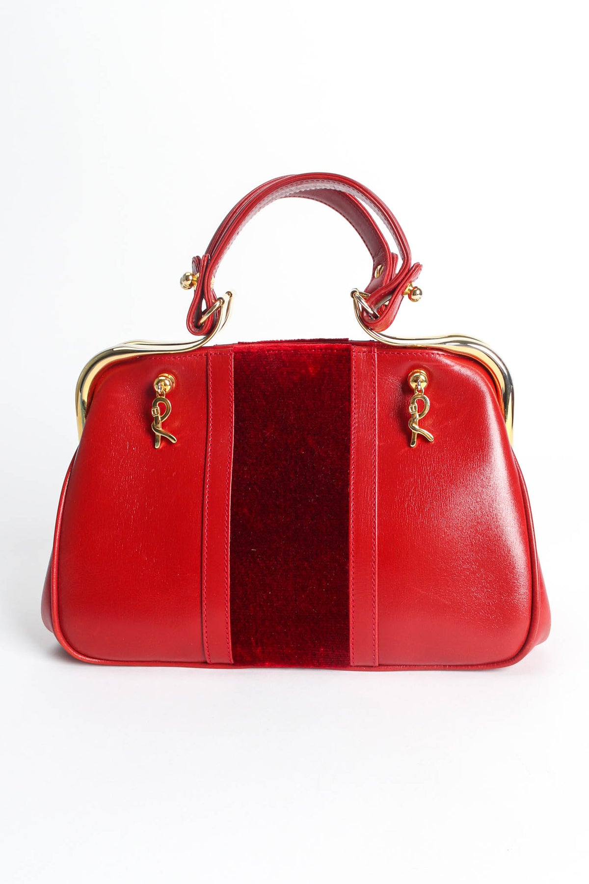 バッグ Roberta di Camerino Caravel Matelasse Vintage Roberta Di Camerino Mini Caravel Leather Frame Bag