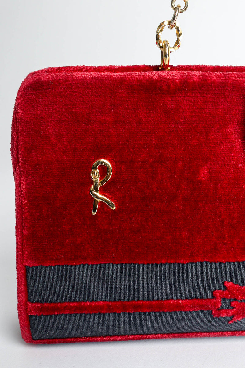 Vintage Roberta Di Camerino Envelope Clutch Motif Bag signed charm  @ Recess Los Angeles