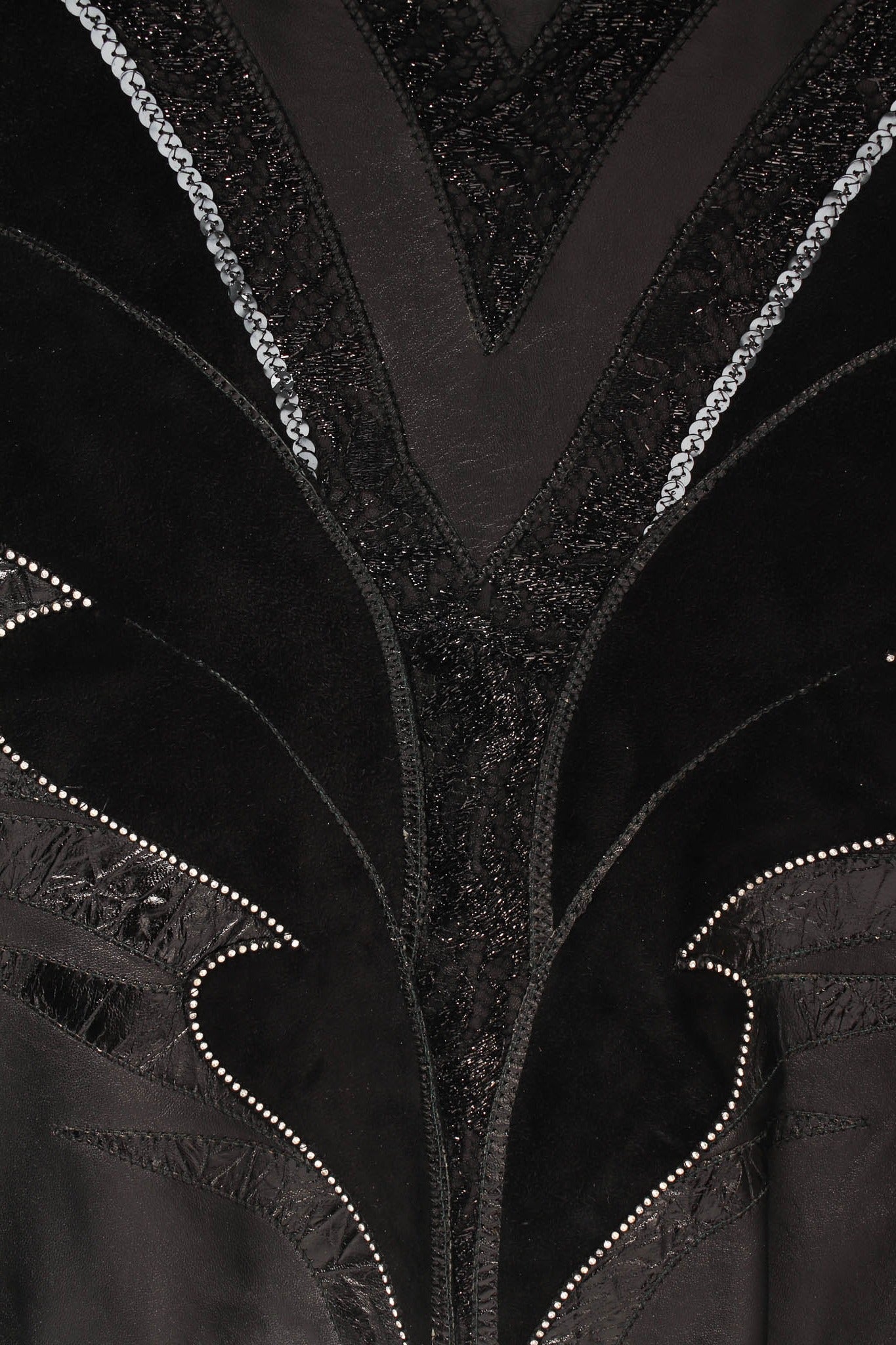 Vintage Roberto Cavalli Embellished Suede Leather Jacket back panel missing stones @ Recess LA
