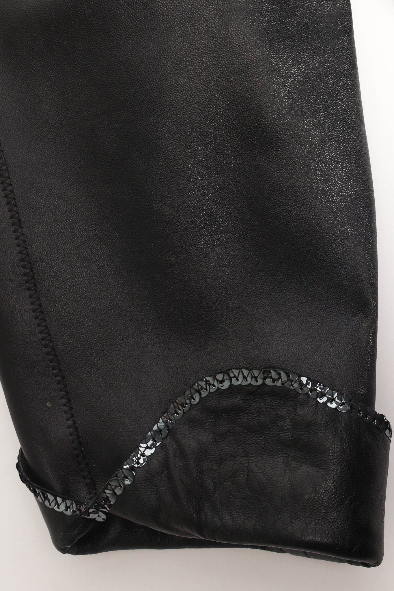 Vintage Roberto Cavalli Embellished Suede Leather Jacket sleeve cuff @ Recess LA