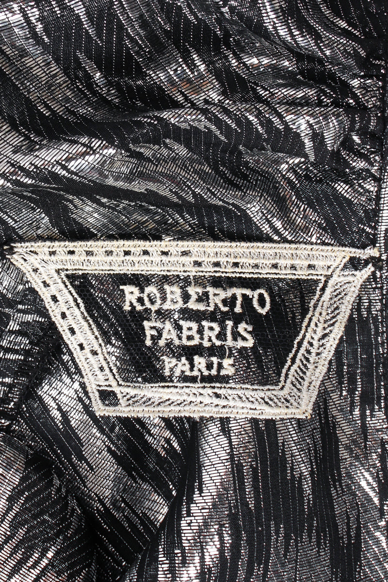 Vintage Roberto Fabris Metallic Ikat Swirl Blouse label at Recess Los Angeles