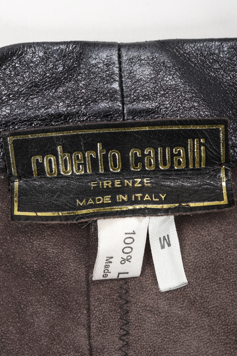 Vintage Roberto Cavalli Leather Ziggy Stardust Lightening Jacket – Recess
