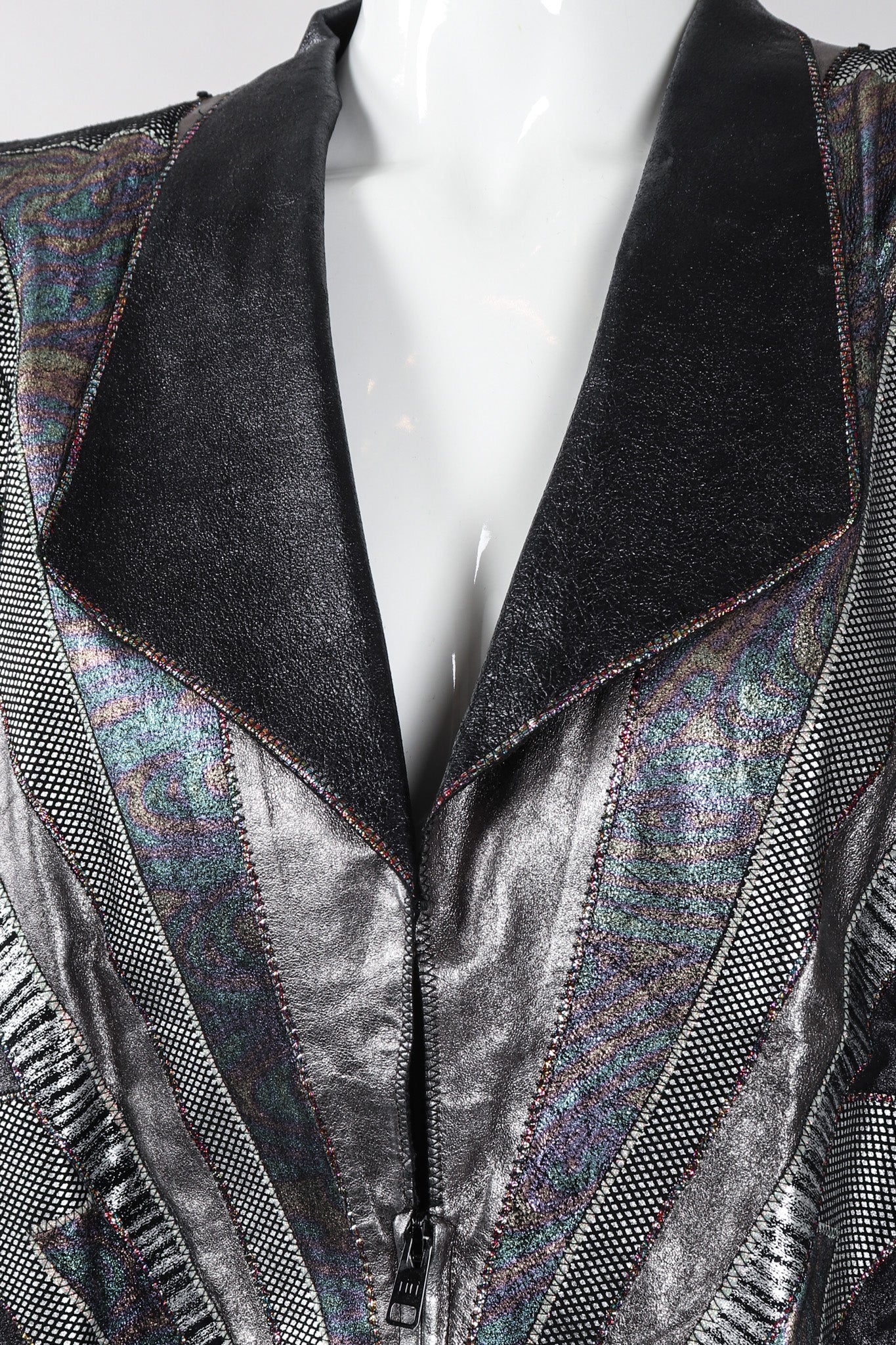 Recess Los Angeles Vintage Roberto Cavalli Leather Ziggy Stardust Lightening Jacket