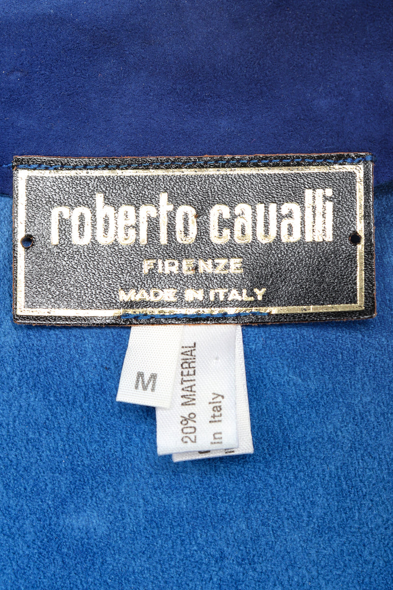Recess Designer Consignment Vintage Roberto Cavalli Lace Lapel Liberace Suede Jacket Los Angeles Resale