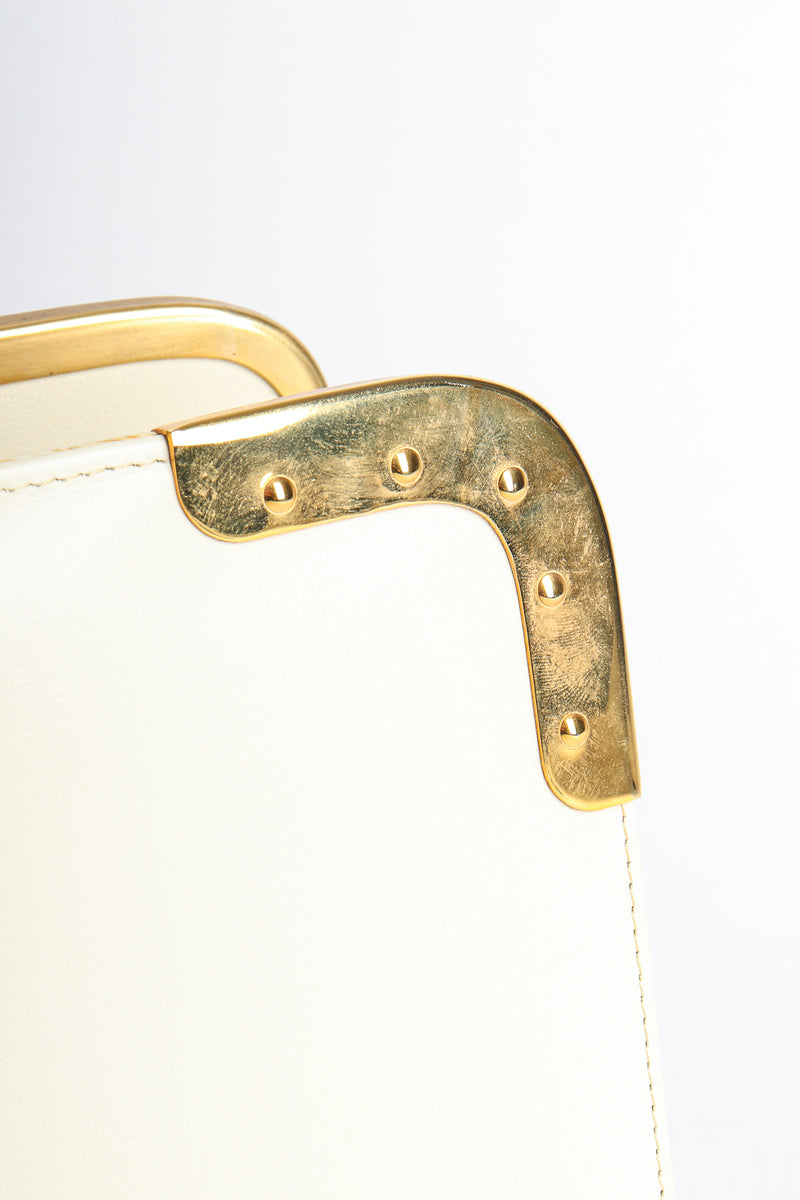 Vintage Roberta di Camerino Leather Folio Case wear to hardware at Recess Los Angeles