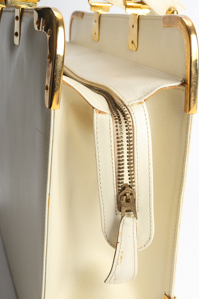 Vintage Roberta di Camerino Leather Folio Case residue zipper pull at Recess Los Angeles