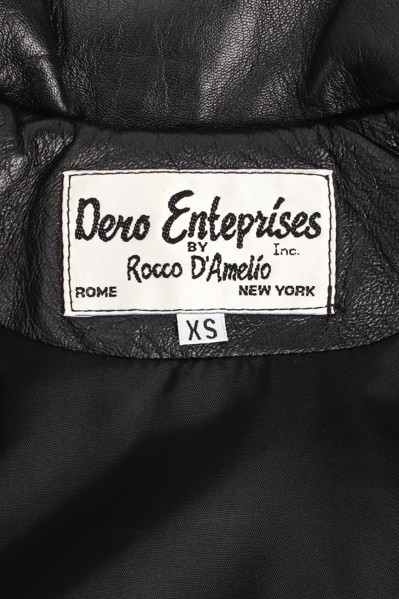 Vintage Rocco D'Amelio Chain Hardware Quilted Leather Jacket signed @ Recess LA