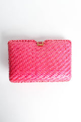 Vintage Rodo Woven Straw Shoulder Clutch back @ Recess Los Angeles