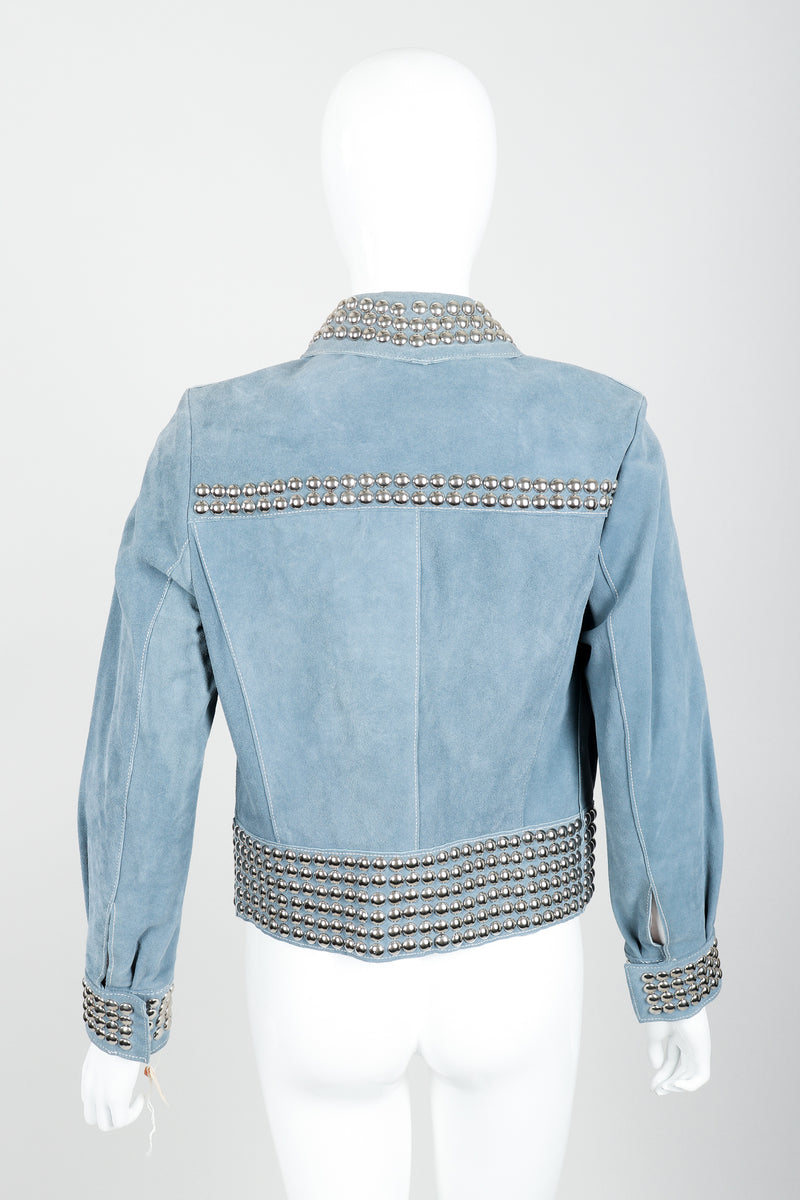 Vintage Roger Kuper Studded Suede Jacket on Mannequin back at Recess Los Angeles