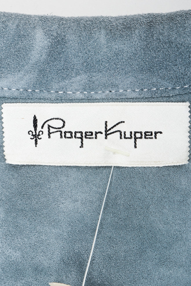 Vintage Roger Kuper Studded Suede Jacket label with original tag