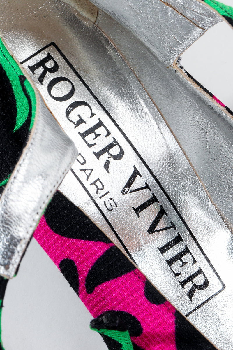 Vintage Roger Vivier signature on silver lame at recess los angeles