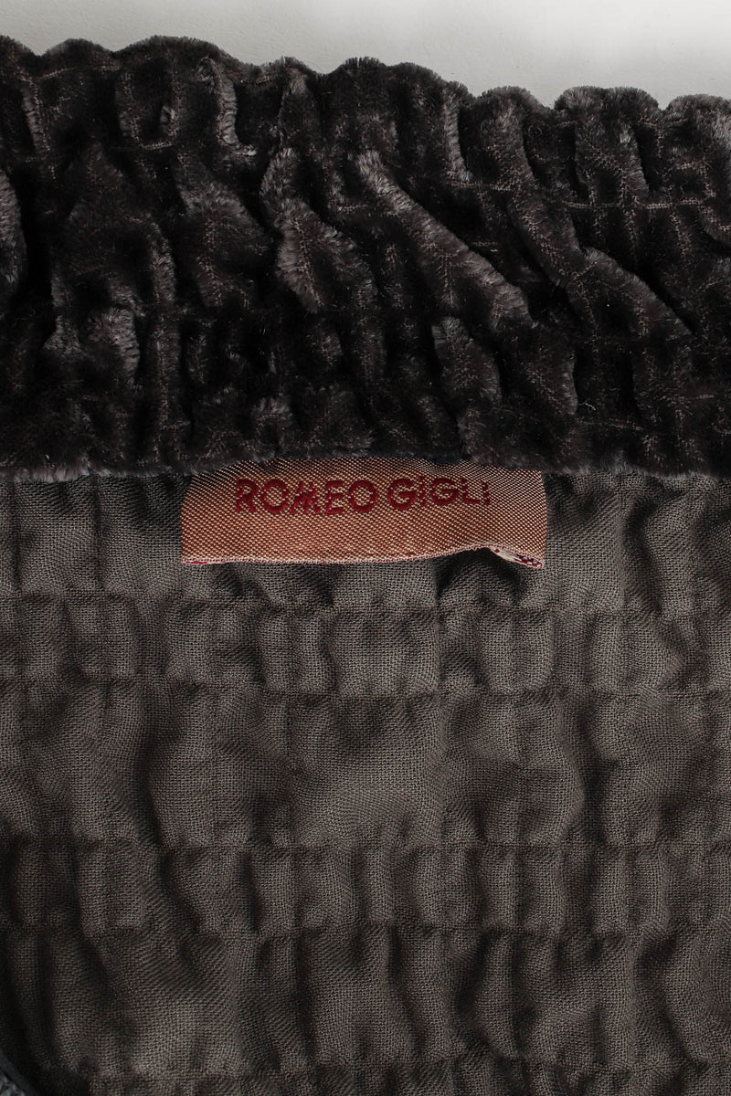 Vintage Romeo Gigli Chenille Velvet Skirt tag @ Recess LA