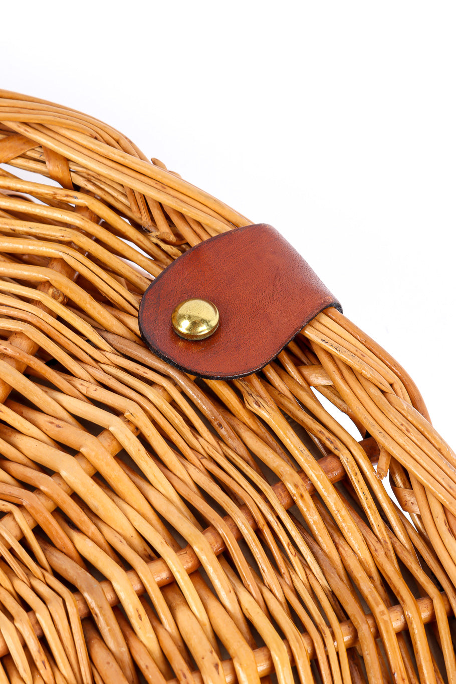 Etienne Aigner rounded wicker purse leather details @recessla