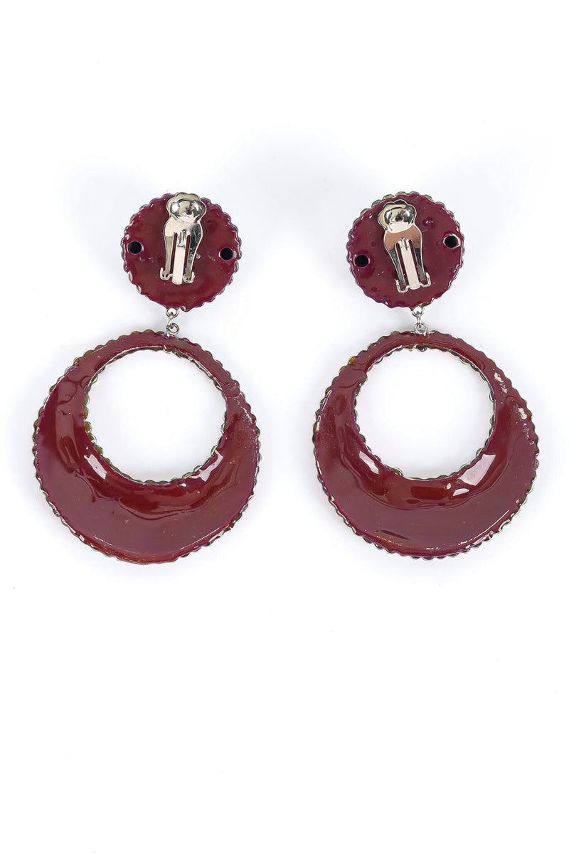 Iridescent vintage hoop earrings backs @recessla