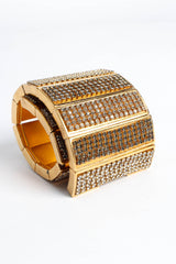 Vintage Roxanne Assoulin Stripe Rhinestone Bracelet folded down @ Recess Los Angeles