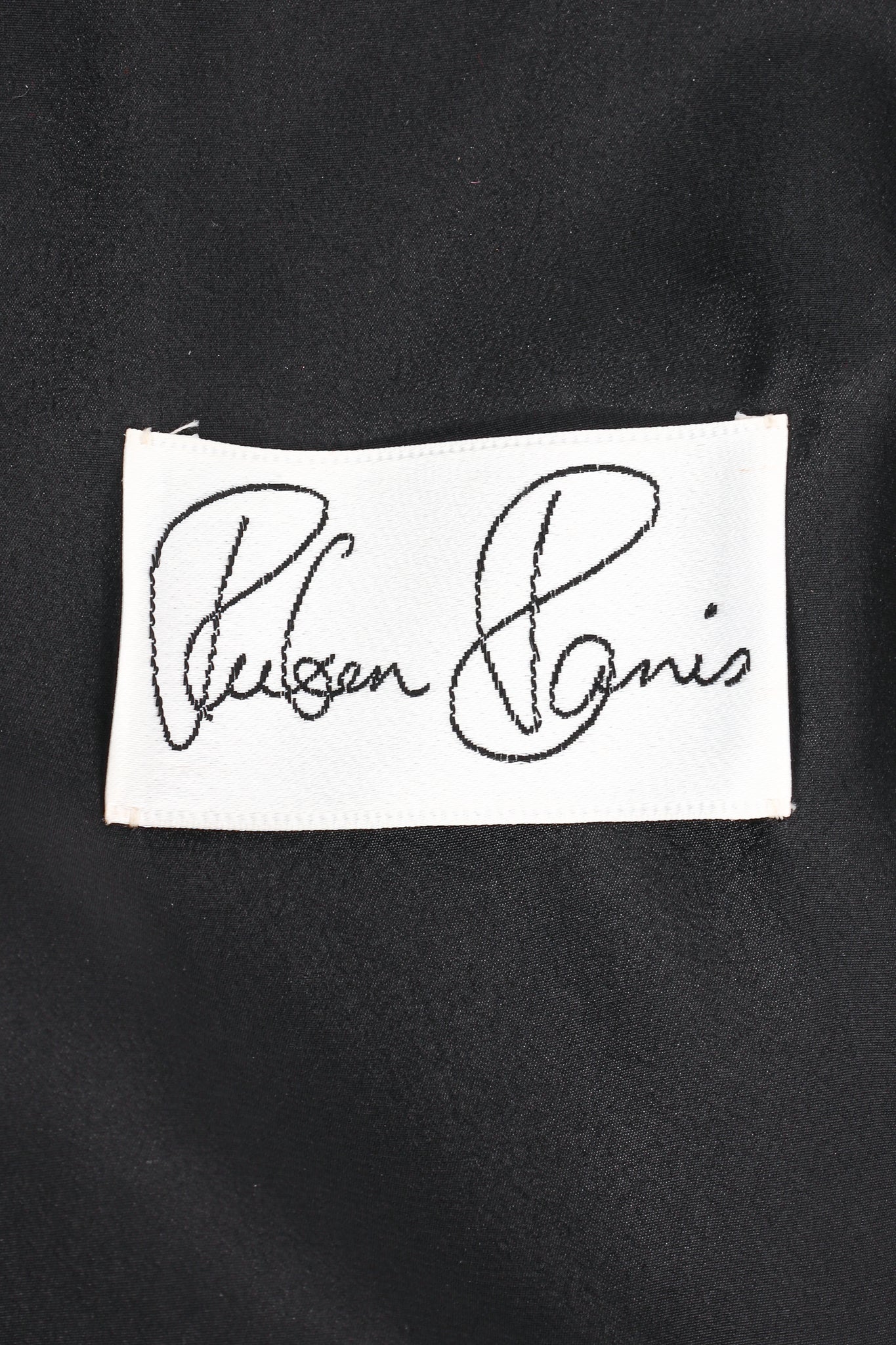 Vintage Ruben Panis Bead Stripe Silk Chiffon Dress label at Recess Los Angeles
