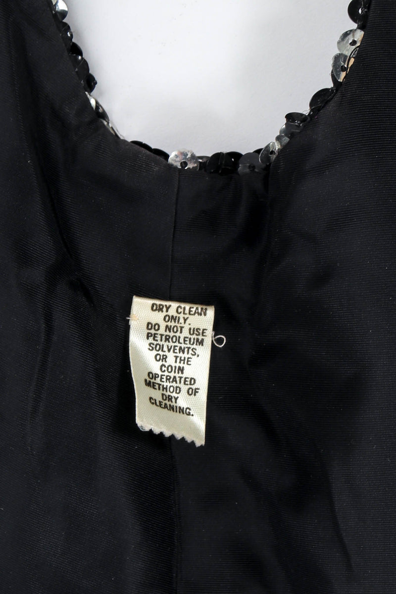 Vintage Ruben Panis Sequin Stripe Bodycon Dress care tag @ Recess Los Angeles