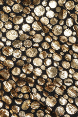 Recess Los Angeles Vintage Ruben Panis Gold Bubble Velvet Lamé Halter Gown