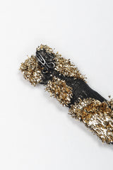 Recess Los Angeles Vintage Ruben Panis Gold Bubble Velvet Lamé Halter Gown