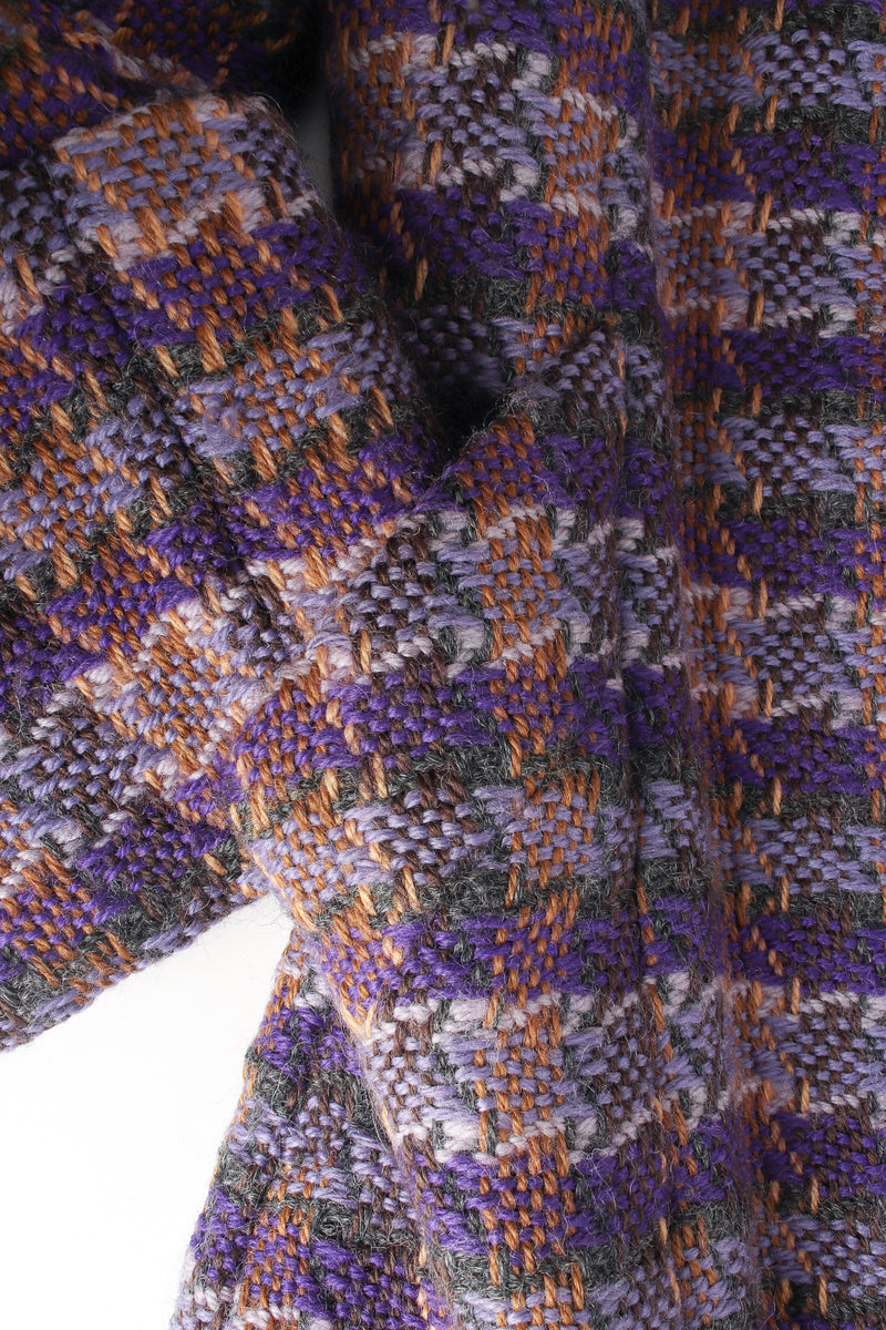 Vintage Rudi Gernreich Plaid Tartan Wool Coat pocket/sleeve @ Recess LA