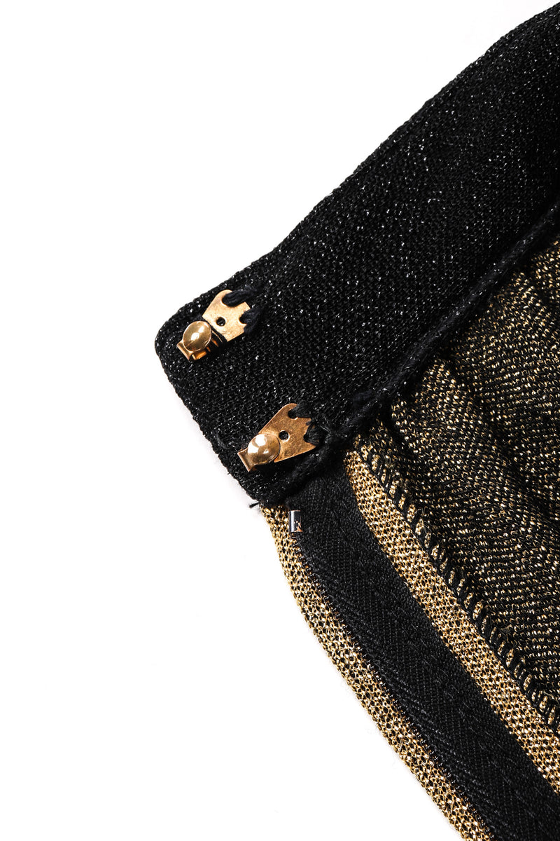 Recess Los Angeles Vintage Collectable Rudi Gernreich Gold Metallic Lamé Pieced Knit Skirt