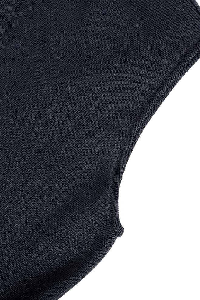 Vintage Loris Azzaro Asymmetrical Fringe Hem Dress, underarm close up