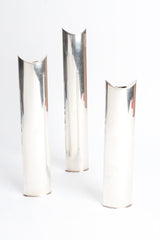 Vintage Sabattini Sculptural Silver Candle Holders (Set of 6) creative front 3pcs @ Recess LA