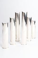 Vintage Sabattini Sculptural Silver Candle Holders (Set of 6) creative front @ Recess LA