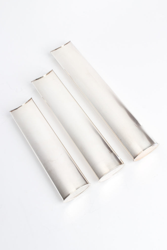 Vintage Sabattini Sculptural Silver Candle Holders (Set of 6) 3 pieces @ Recess LA