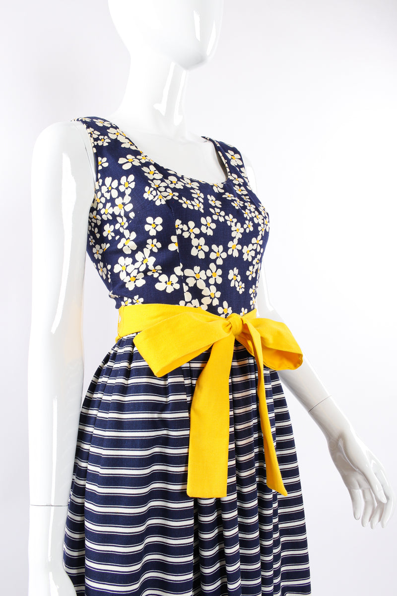 Nautical Stripes & Daisies Dress