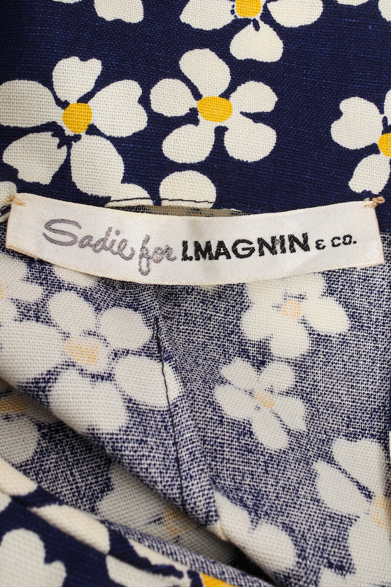 Vintage Sadie for I.Magnin Stripes & Daisies Dress sadie tag @ Recess LA