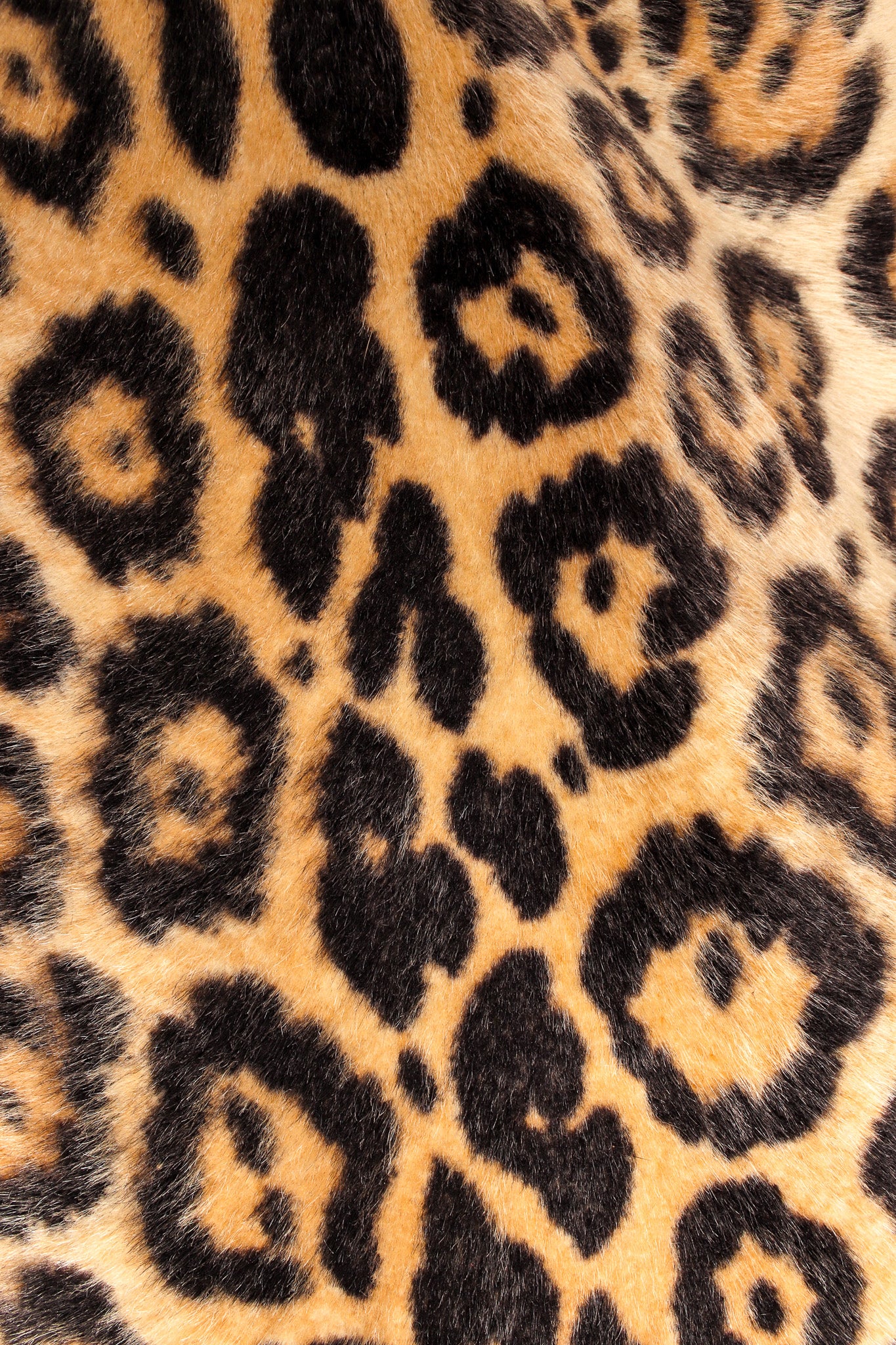 Vintage Irene Herbert for Safari Fairmoor Leopard Print Fur Coat print/fur close up @ Recess LA