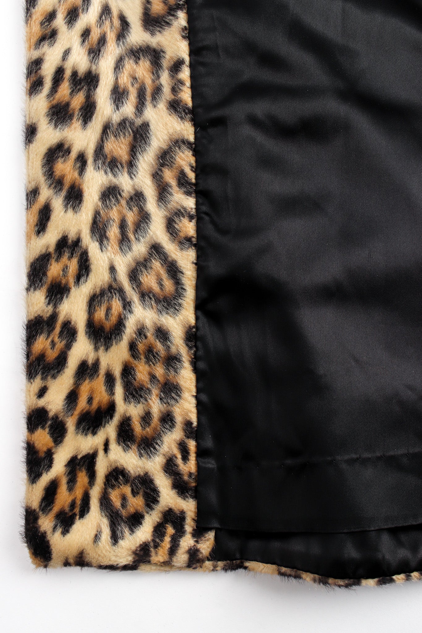 Vintage Irene Herbert for Safari Fairmoor Leopard Print Fur Coat hem/lining @ Recess LA