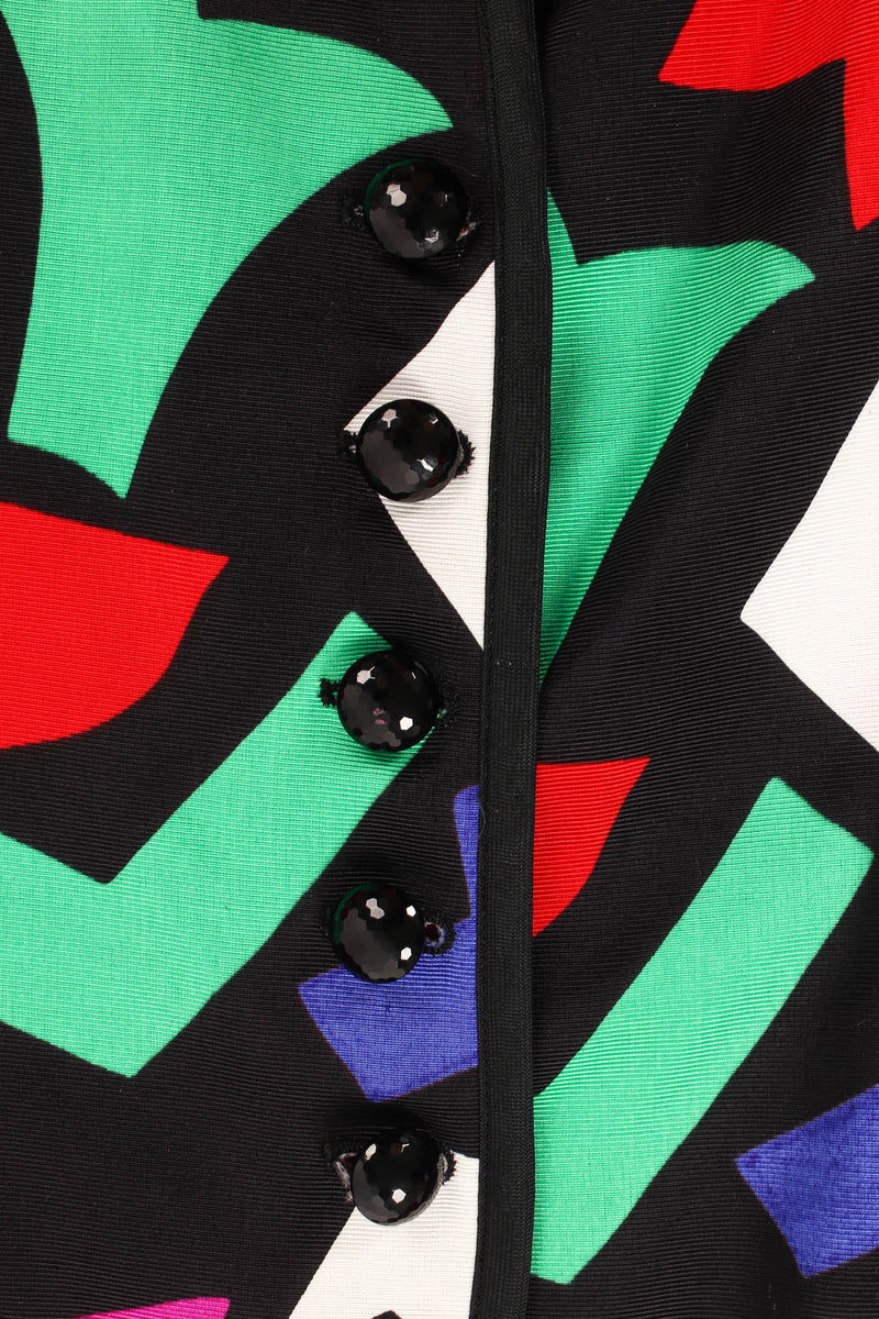Vintage Yves Saint Laurent 1983 S/S Matisse Top & Skirt Set buttons @ Recess LA