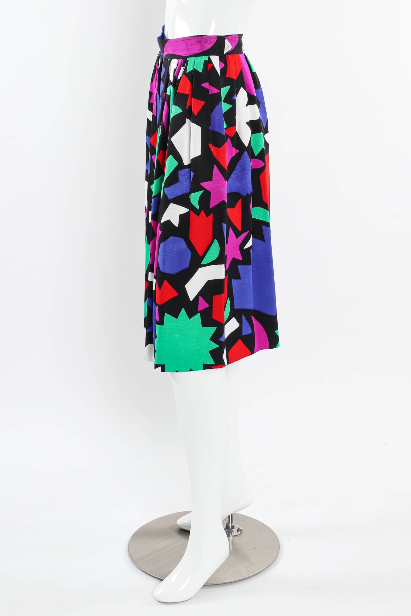 Vintage Yves Saint Laurent 1983 S/S Matisse Top & Skirt Set mannequin side skirt @ Recess LA