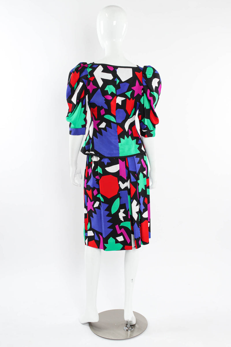Vintage Yves Saint Laurent 1983 S/S Matisse Top & Skirt Set mannequin back @ Recess LA