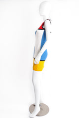 Vintage Yves Saint Laurent Iconic Mondrian Knit Sheath Dress on Mannequin side at Recess Los Angeles