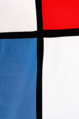 Vintage Yves Saint Laurent Iconic Mondrian Knit Sheath Dress fabric detail at Recess Los Angeles