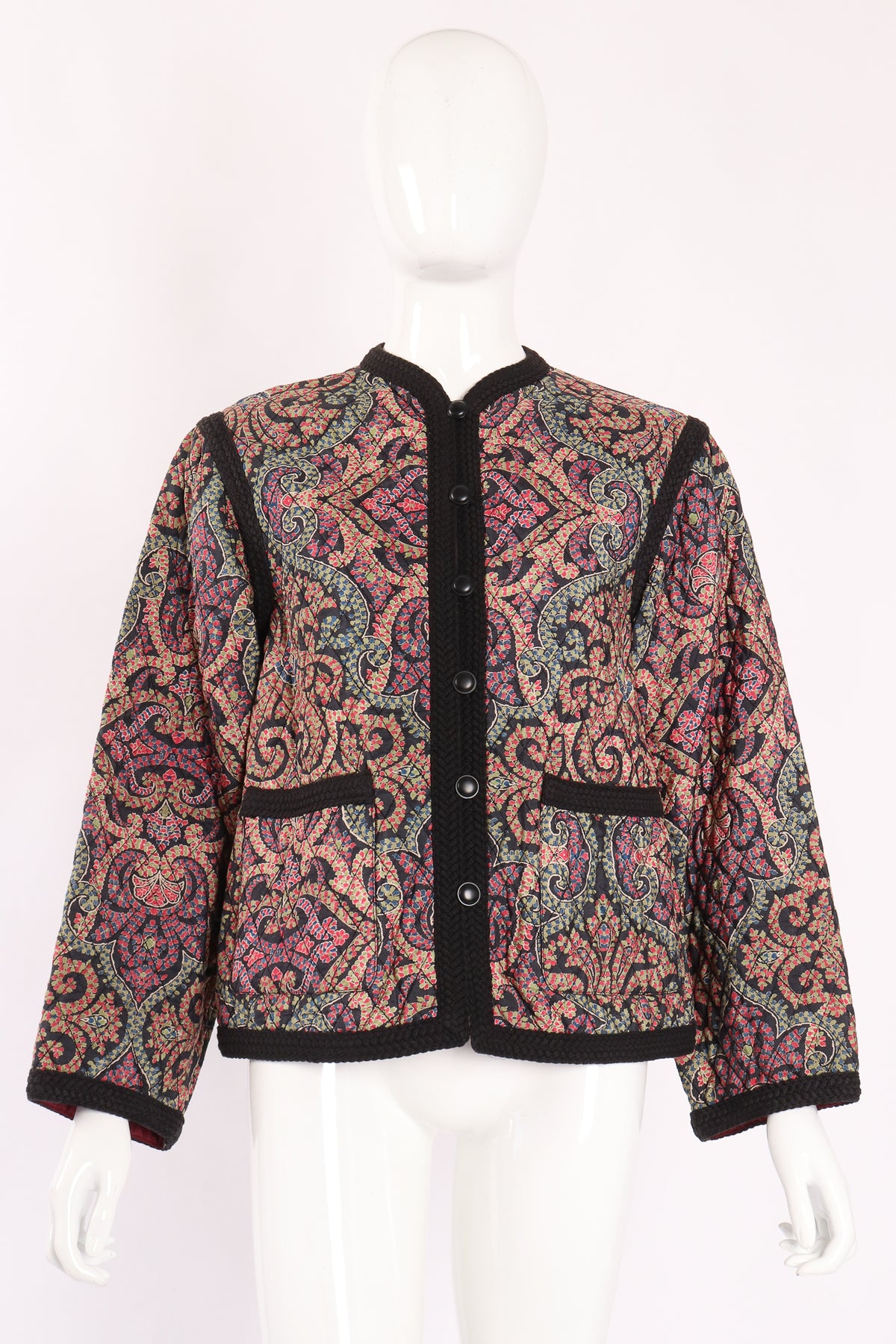 Vintage Yves Saint Laurent YSL Quilted Silk Flourish Jacket – Recess